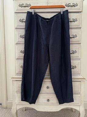 J. Jill Love Linen Charcoal Pull On Pants